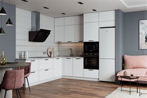 Кухонный гарнитур Марта, Белый Скин, 2220/2700 мм 2406 - фото 7336